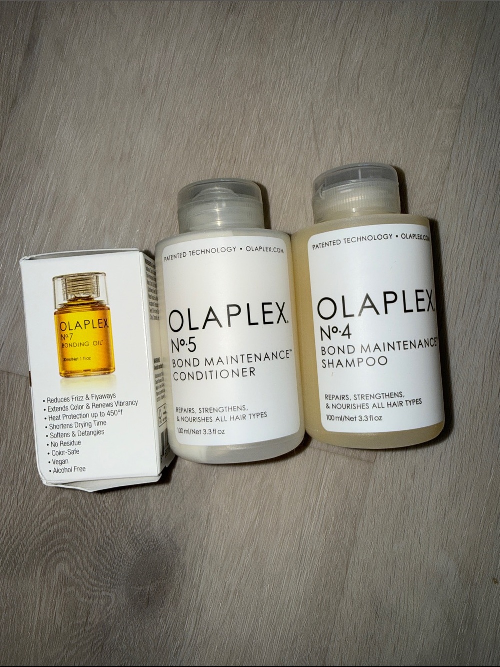 Olaplex shampoo, conditioner, bonding oil bundle